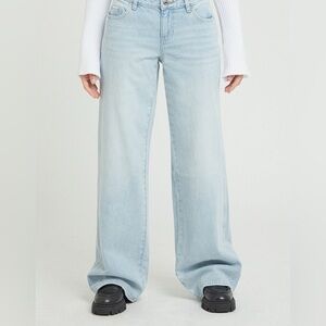 Pacsun casey low rise light wash jeans baggy straight leg